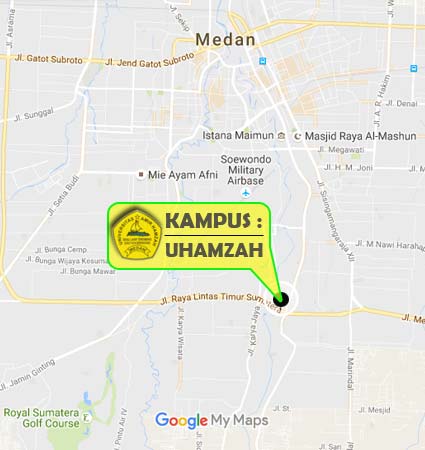 Lokasi Kampus & Peta UHAMZAH Medan Program Perkuliahan Sore Malam Nomor